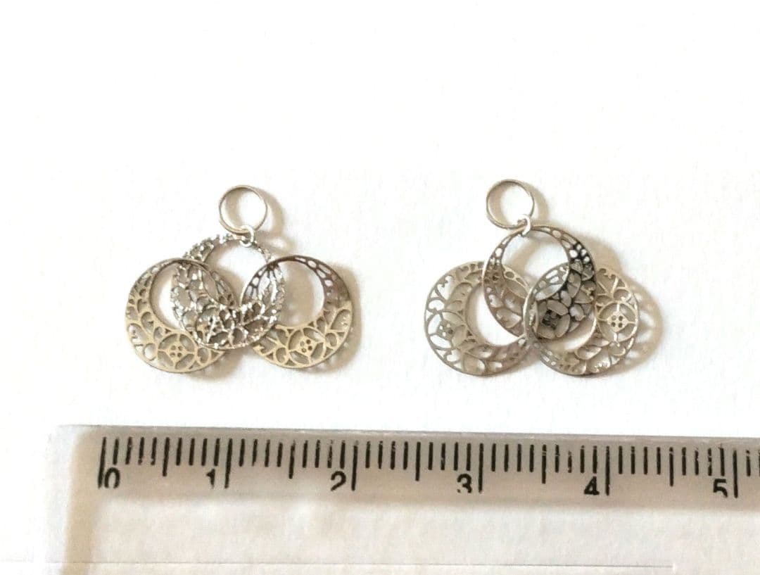 18KWタンザナイト＊シャインサークルチャーム2点セット