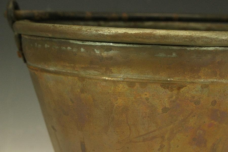 アンティーク ブロンズ バケツ 銅製(メ1064)