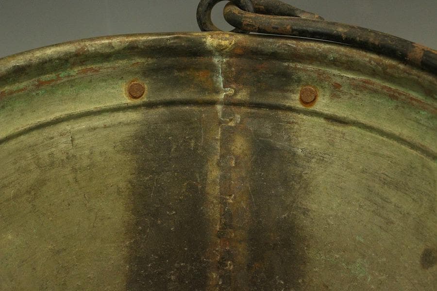 アンティーク ブロンズ バケツ 銅製(メ1064)