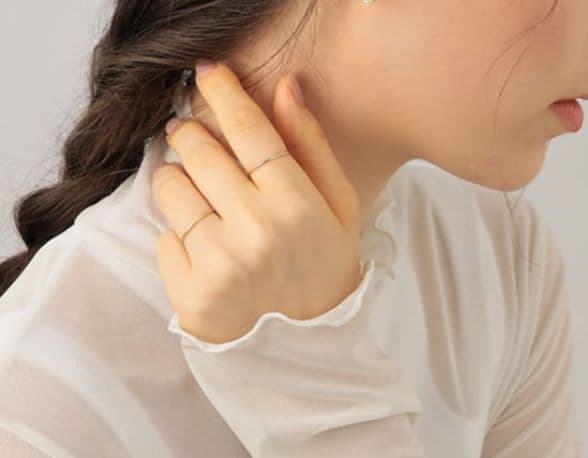 & Glint 18Kスキニーリング　ピンキー