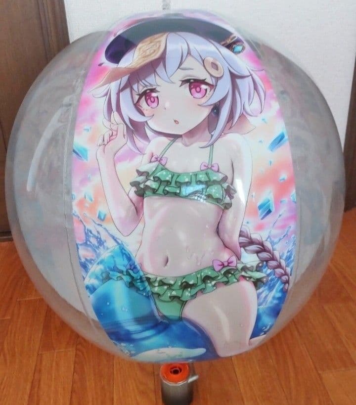 ラスト1点 ビーチボール 原神 79cm 3面印刷