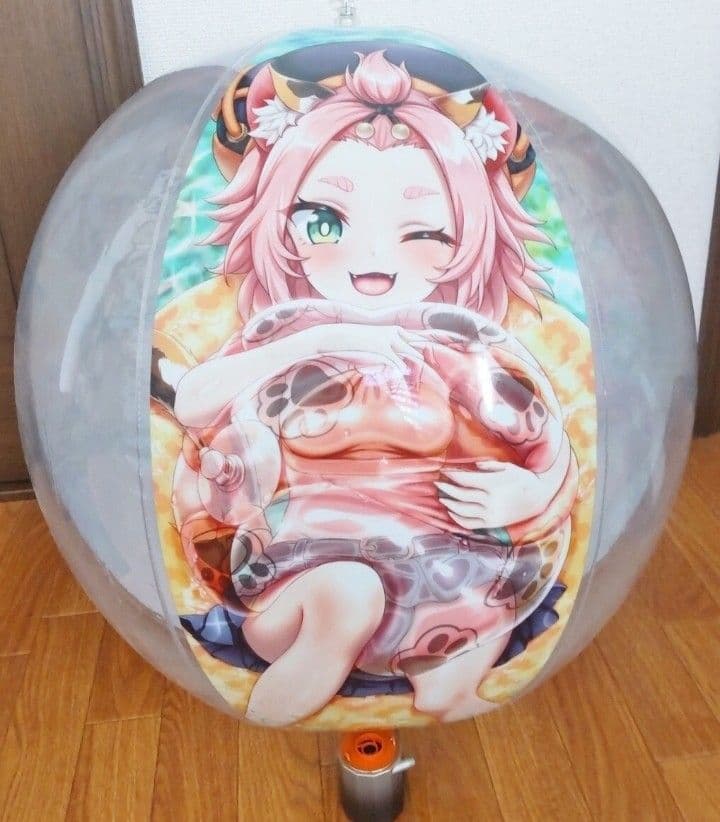 ラスト1点 ビーチボール 原神 79cm 3面印刷
