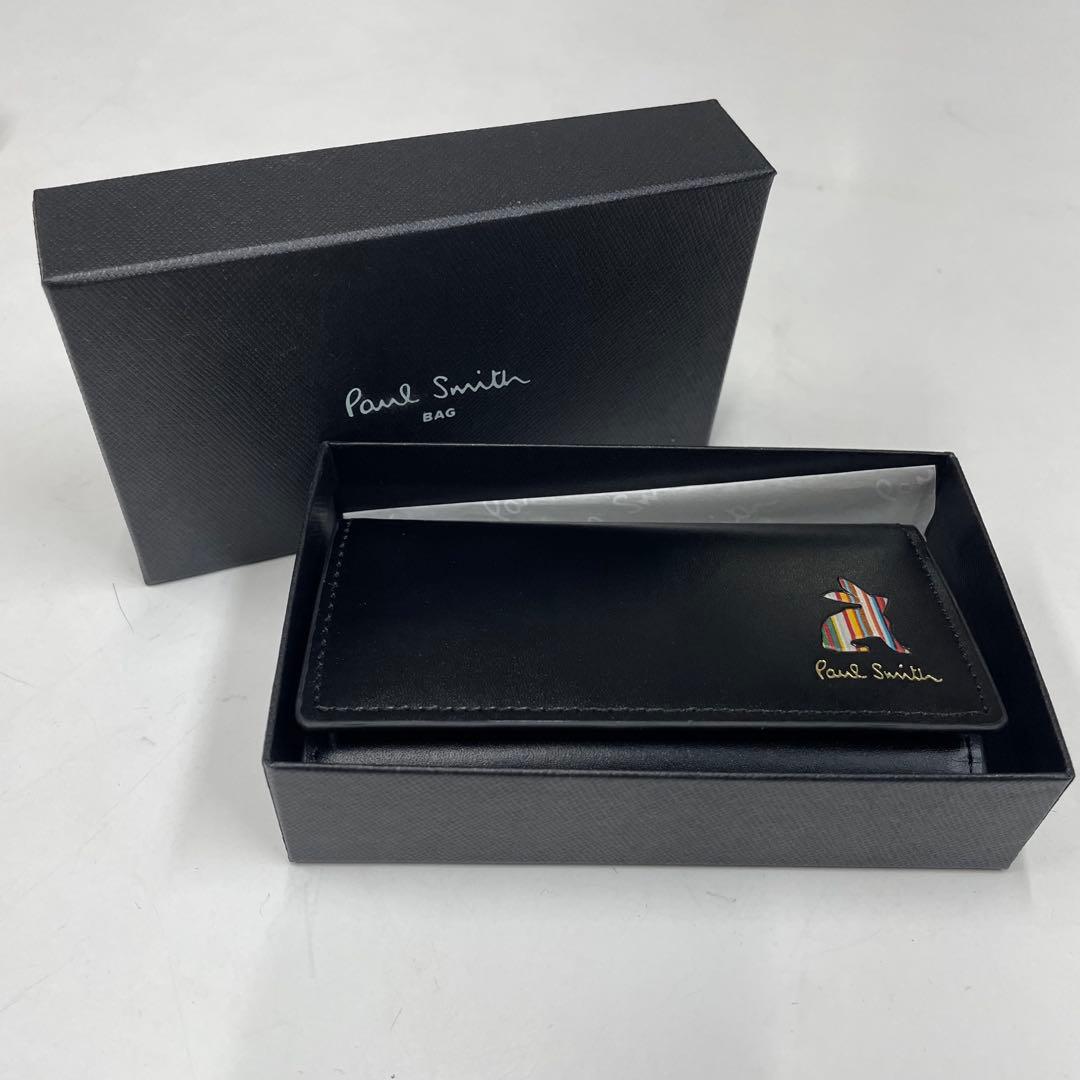 雷216 Paul Smith キーケース マーケトリーストライプラビット