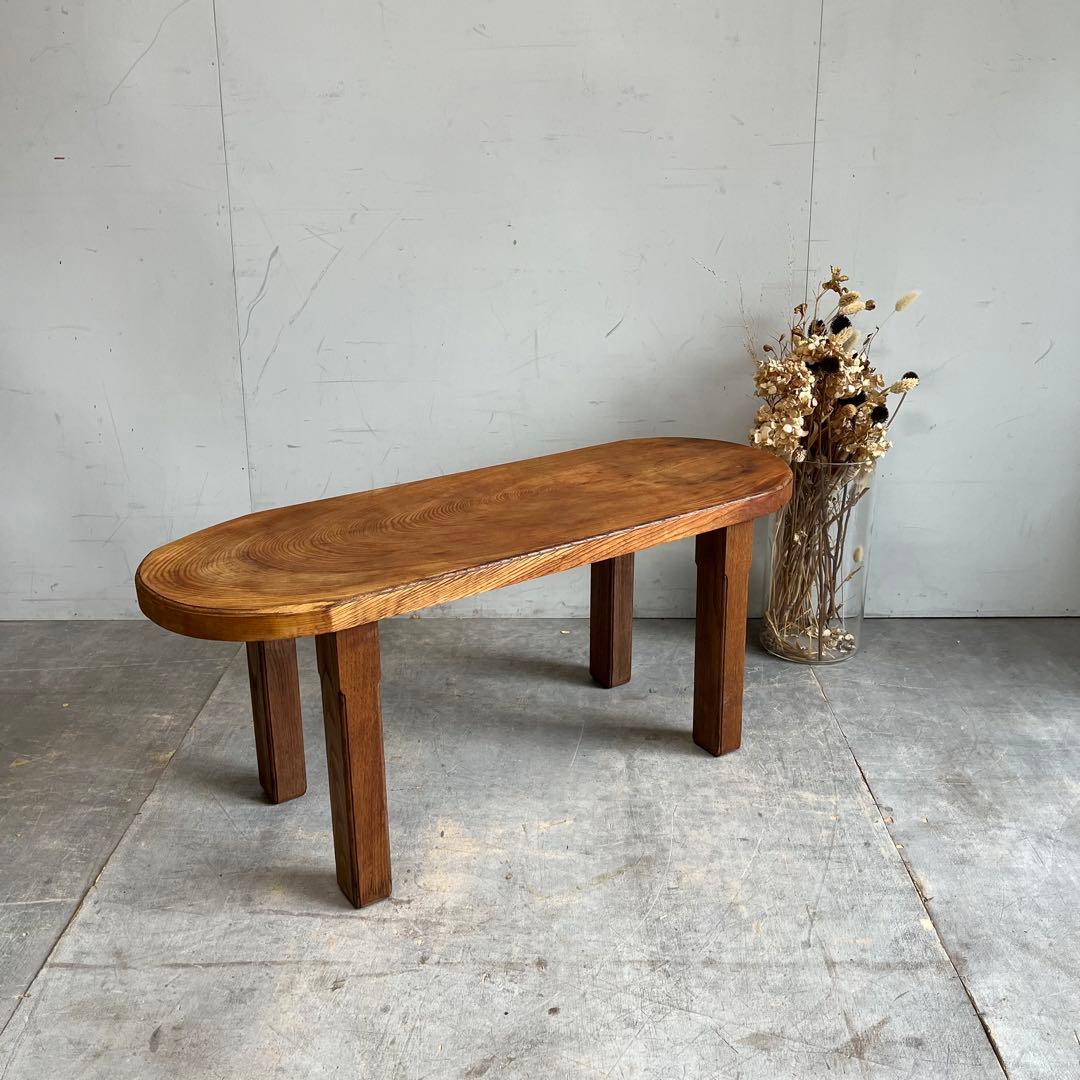 アンティーク ケヤキ 欅 テーブル 机 昭和レトロ z566