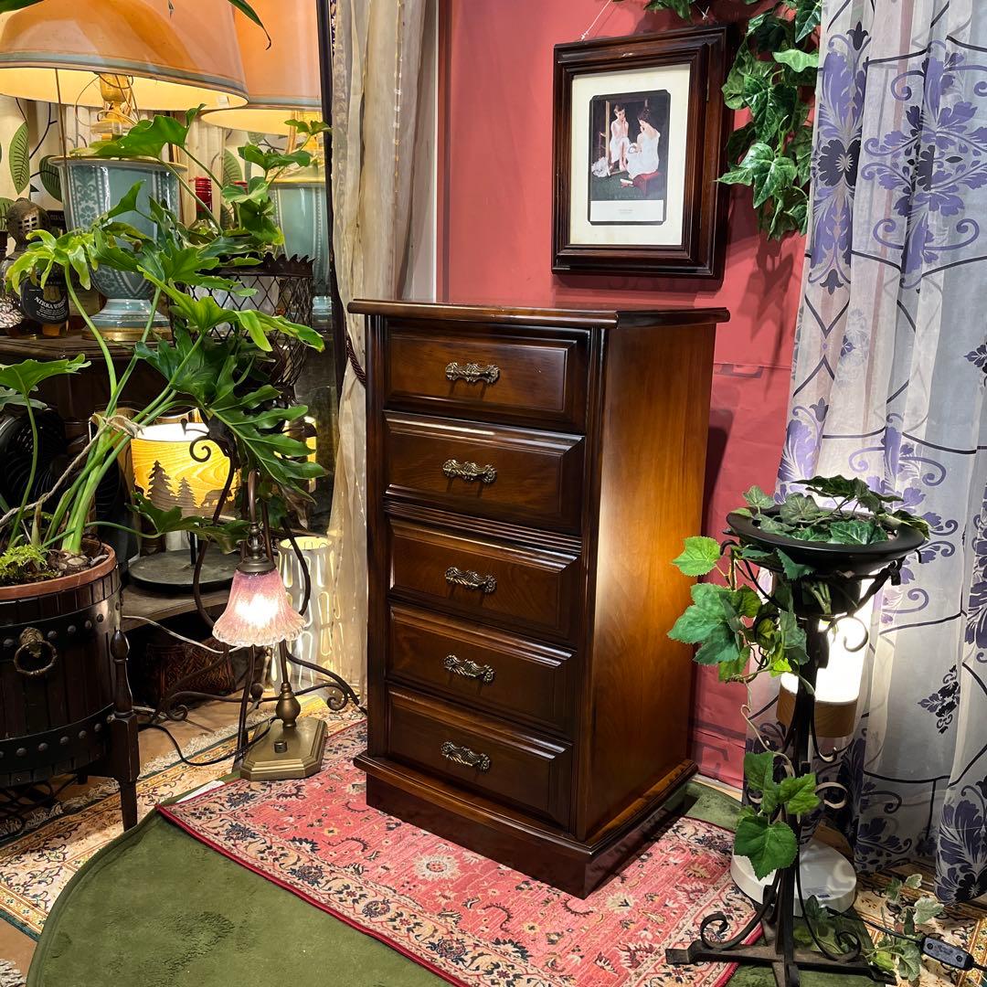 Sale アンティーク　５DR コンパクト　チェスト　キャビネット