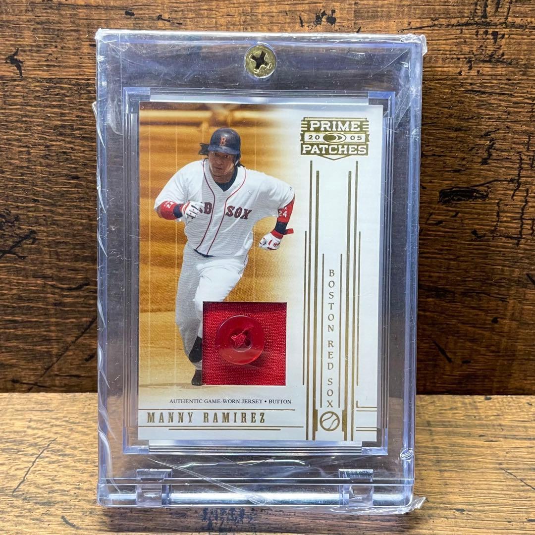マニーラミレス世界4枚限定 激レア 実使用ボタン カード レッドソックス
