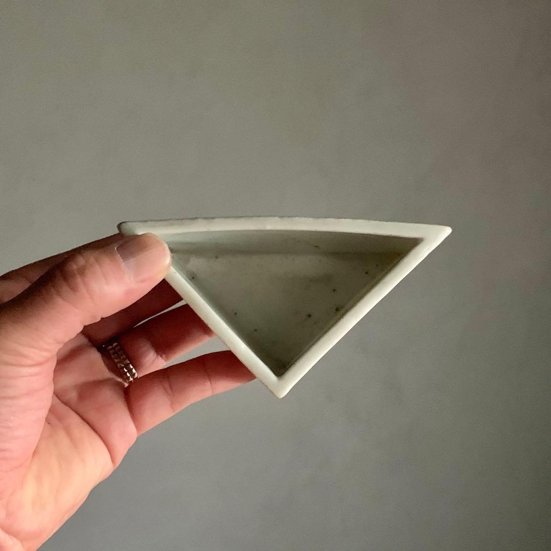 白磁 三角 筆洗 古道具 アンティーク