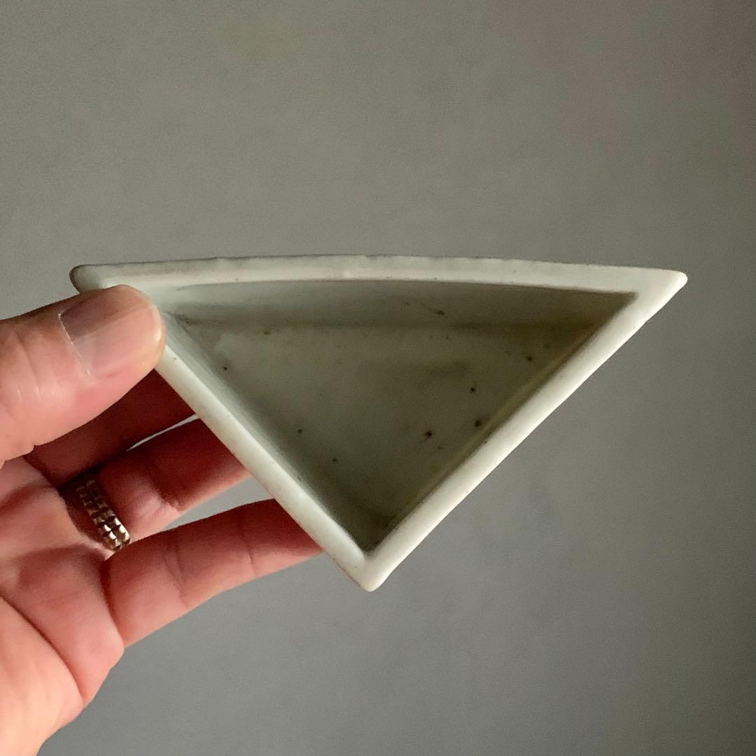 白磁 三角 筆洗 古道具 アンティーク
