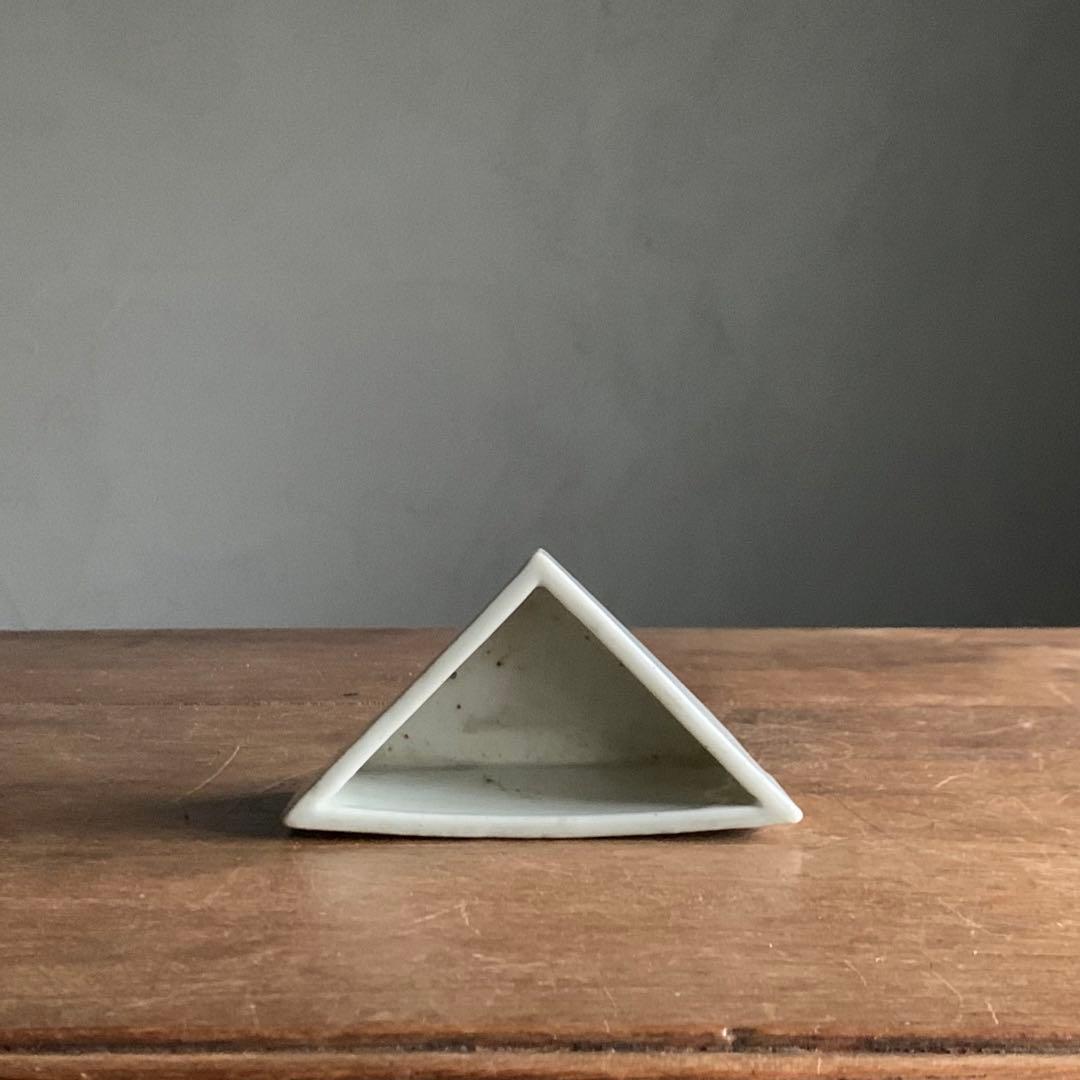 白磁 三角 筆洗 古道具 アンティーク
