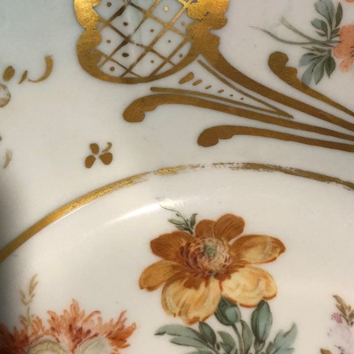 アンティーク　リモージュ　フラワー　ブーケ ボール