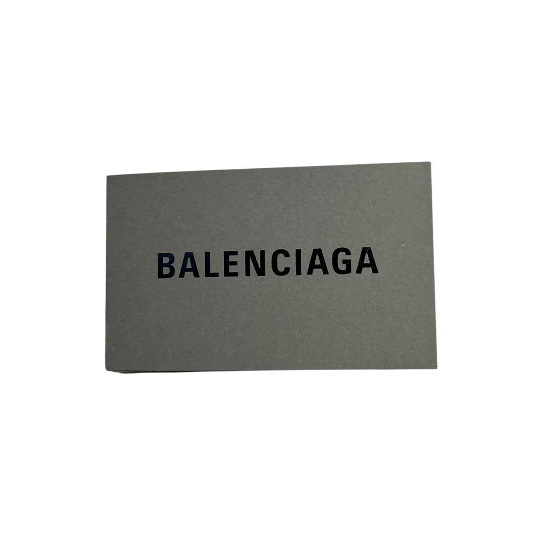 希少✨バレンシアガ ペーパーミニウォレット 三つ折り財布 ロゴ刻印 ブラック
