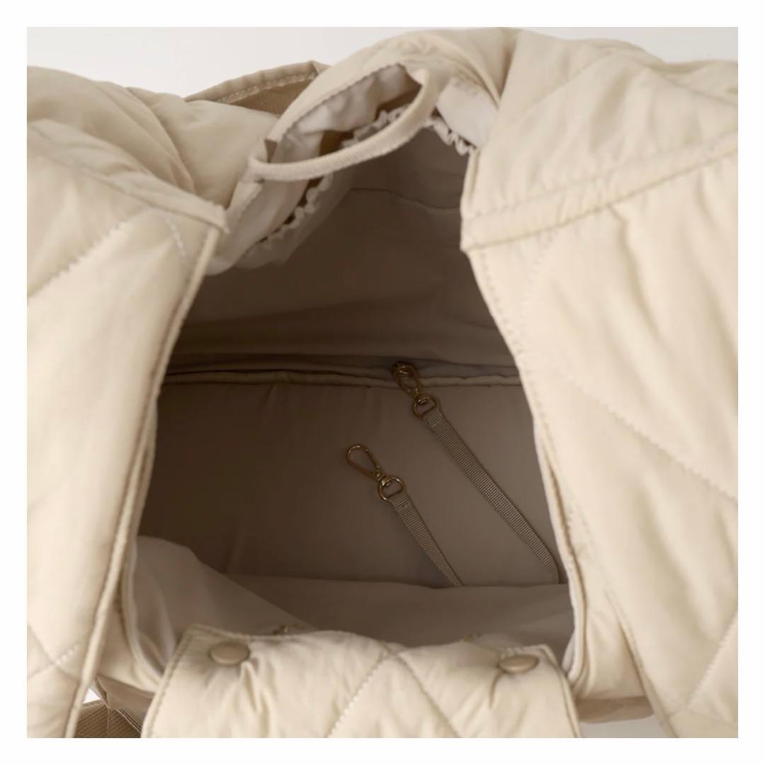 moncheri モンシェリ　キルティングメッシュ付きフロントリュック　M