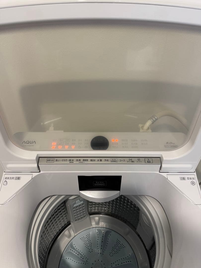 AQUA 洗濯機 AQW-VX8M 8kg 2021年製 洗剤自動投入