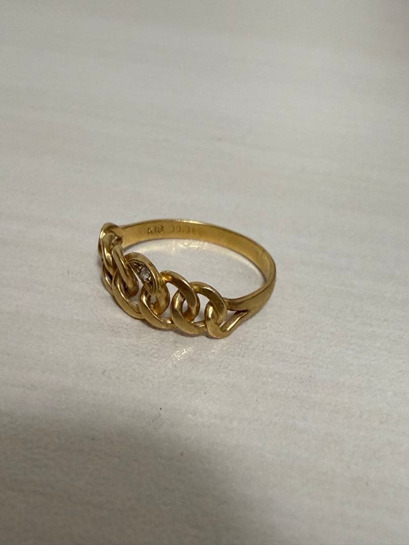 k18 15〜16号　リング　指輪 ゴールド