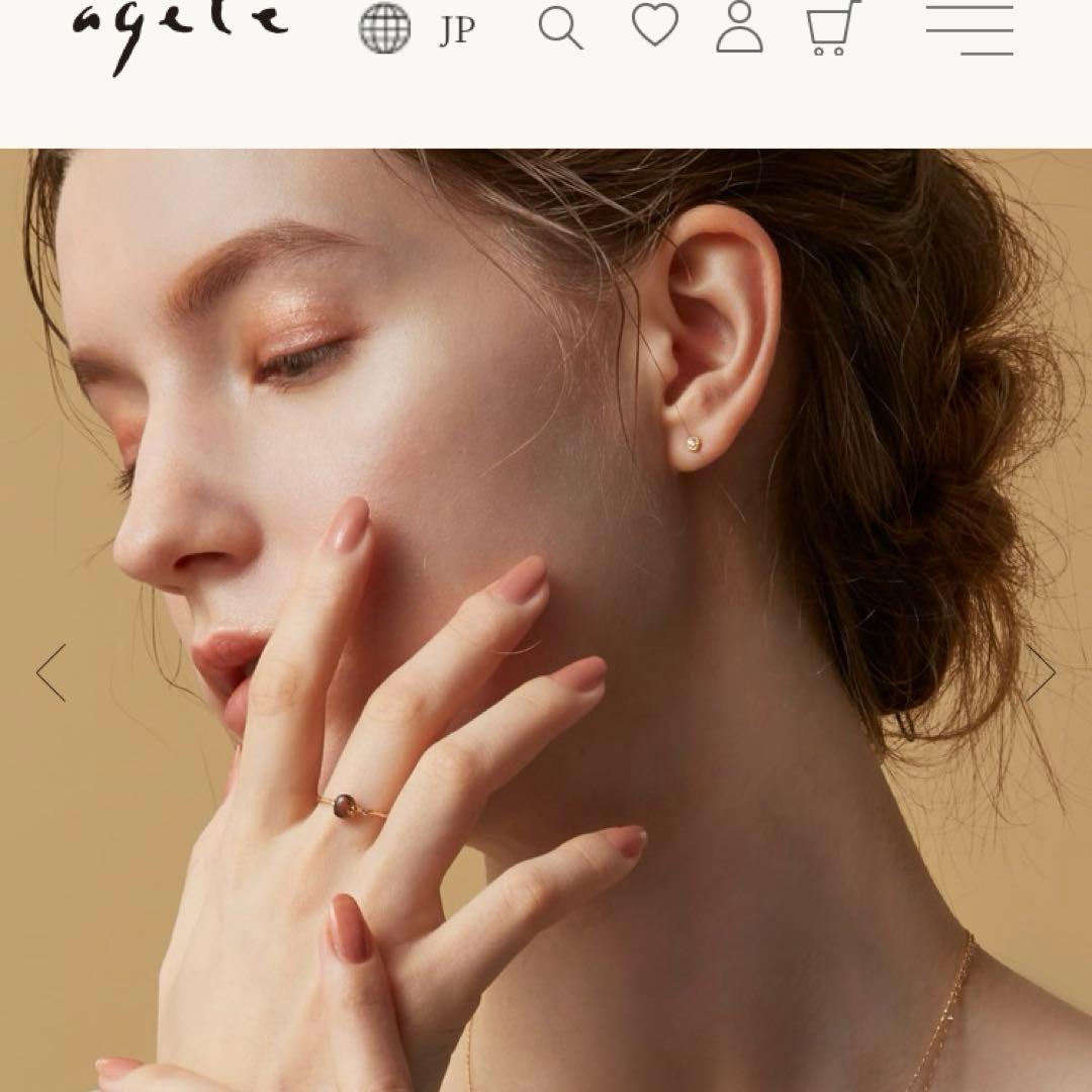 新品　agete 18金　ダイヤモンドピアス♡