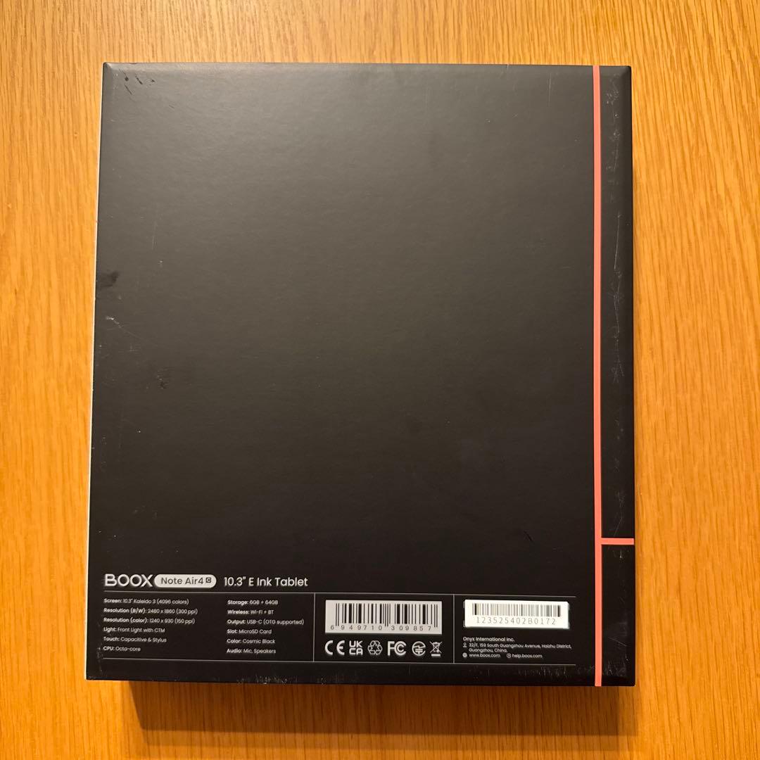 【未使用・保証付き】BOOX Note Air 4C タブレット ディスプレイ