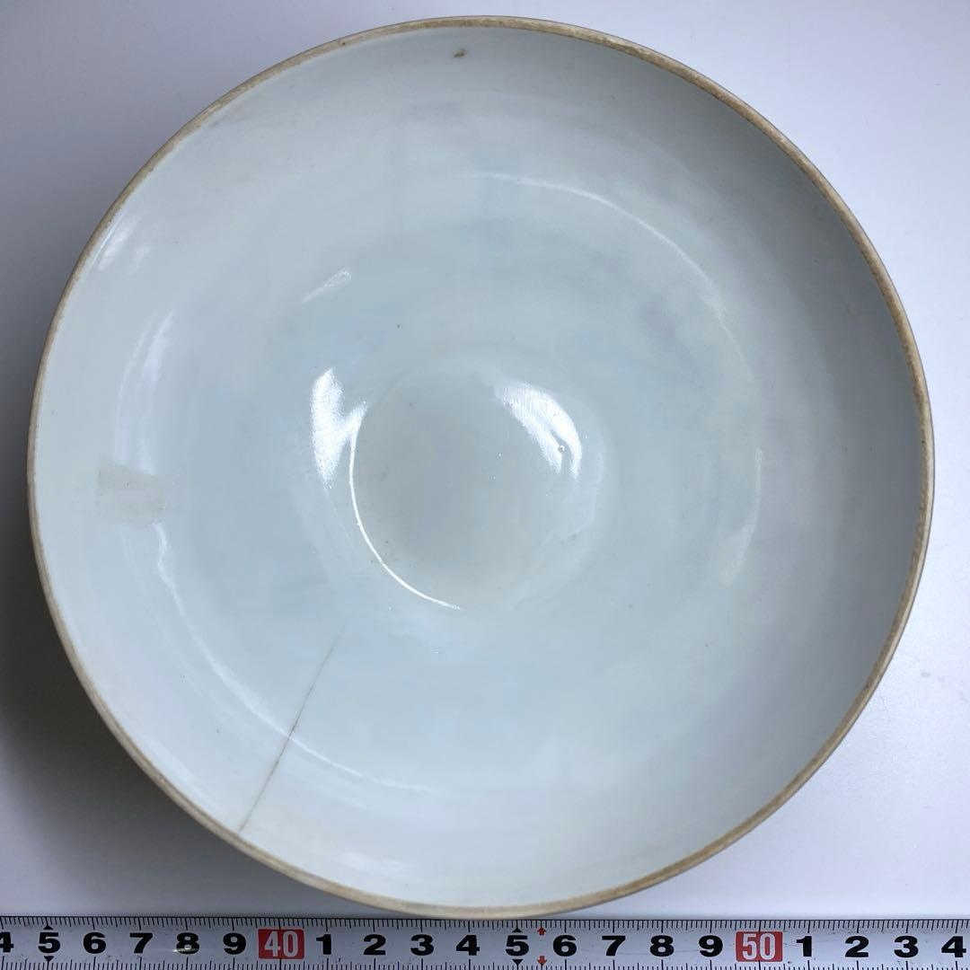 中国清時代　乾隆年製　薄胎極上人物風景画鉢　箱付　東Y7-0331☆2Fトヒト