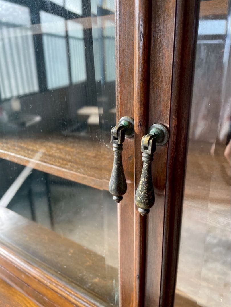 激レア‼️イギリス　アンティーク　丸足　キュリオケース　什器　キャビネット　英国