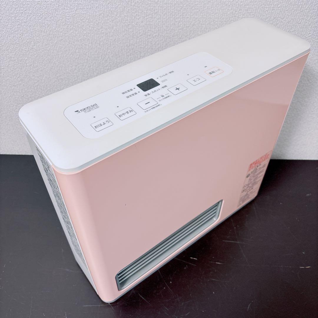 希少カラー美品 ノーリツ ガスファンヒーター ピンク 都市ガス 東京ガス7〜9畳