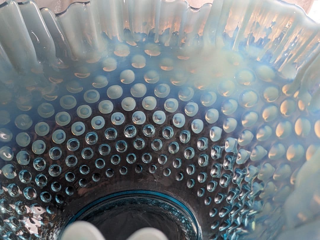 フェントン　ブルーオパルセント　ホブネイル　ラージフリルボウル お値下げ中