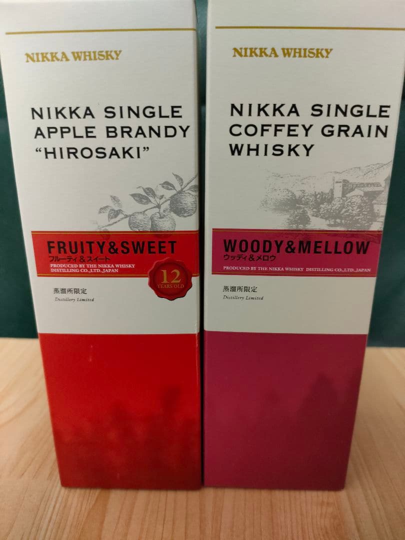 【週末限定】ニッカ　アップルブランデー弘前12年、カフェグレーン　180ml