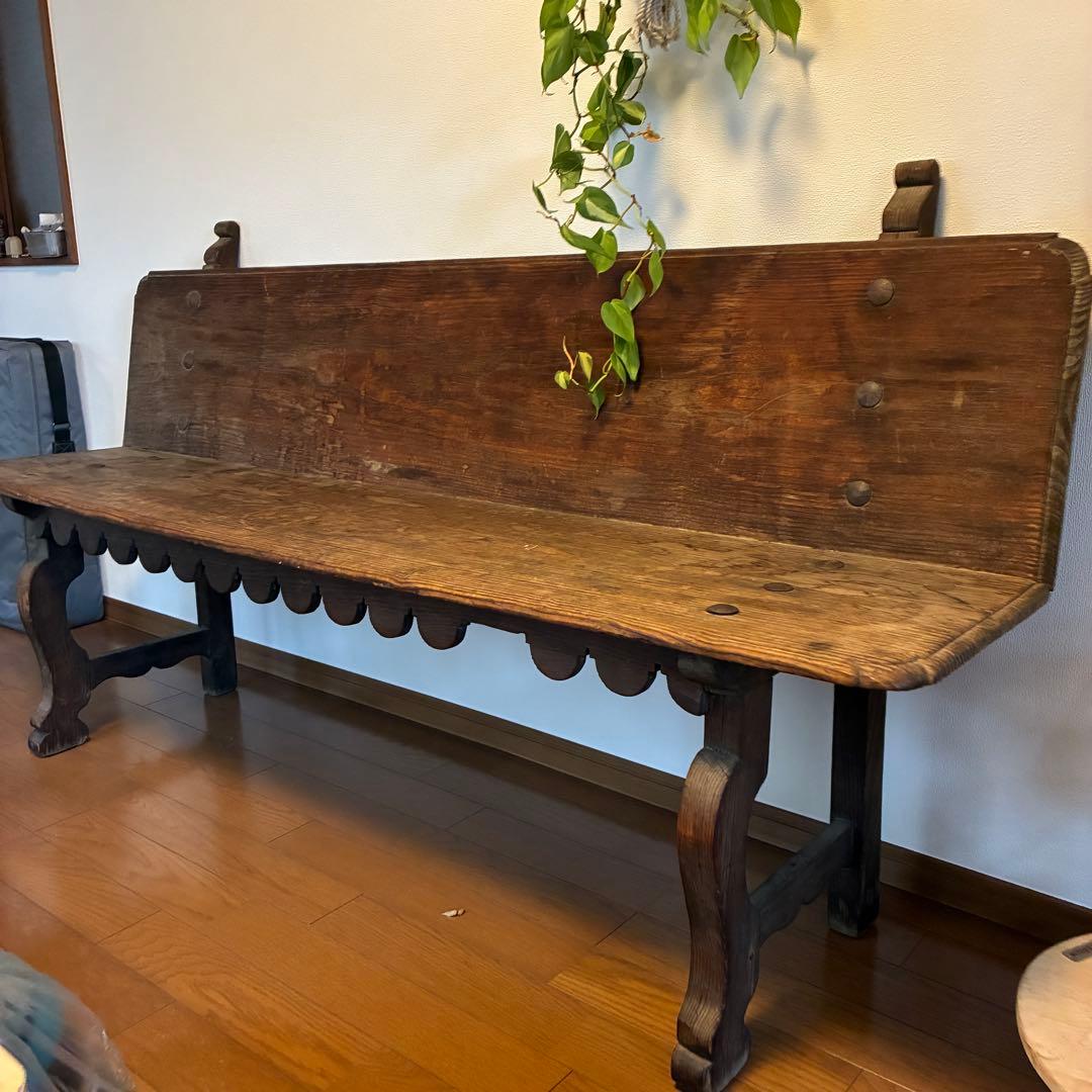 インド　アンティーク　長椅子　ベンチ