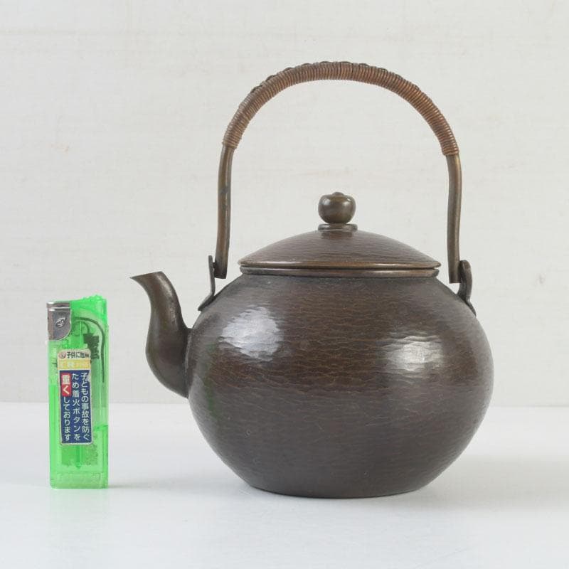 煎茶道具　銅製　杉目　湯沸　薬缶　合わせ箱　V　9477