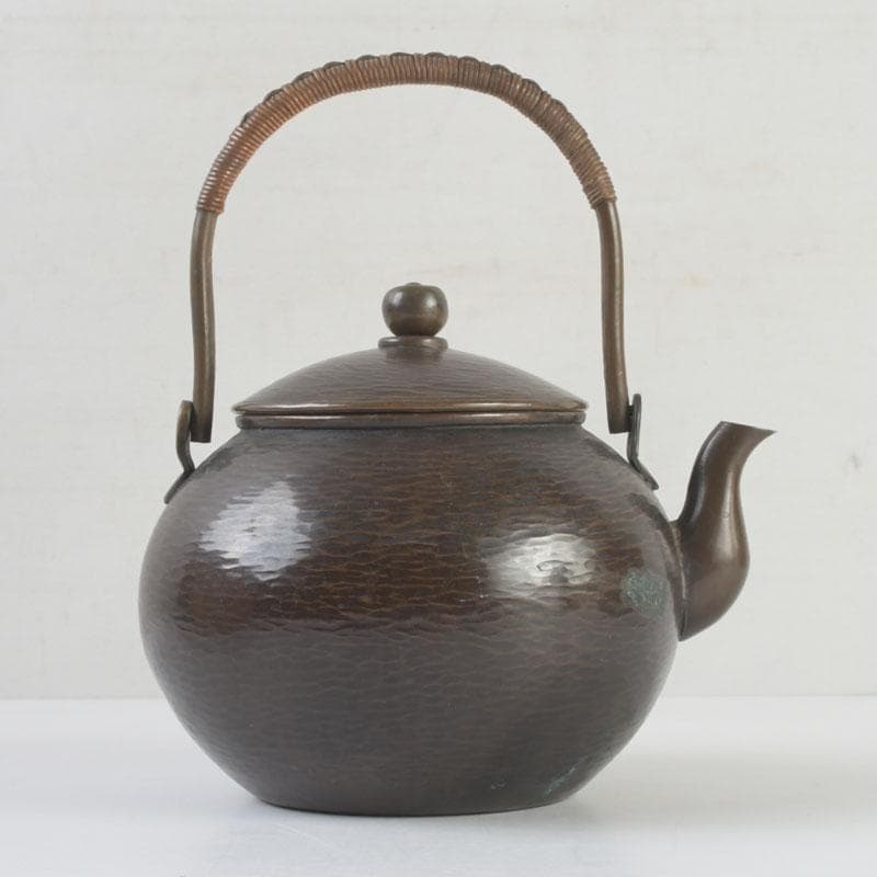 煎茶道具　銅製　杉目　湯沸　薬缶　合わせ箱　V　9477