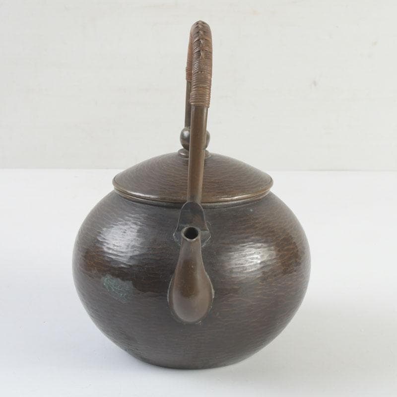 煎茶道具　銅製　杉目　湯沸　薬缶　合わせ箱　V　9477