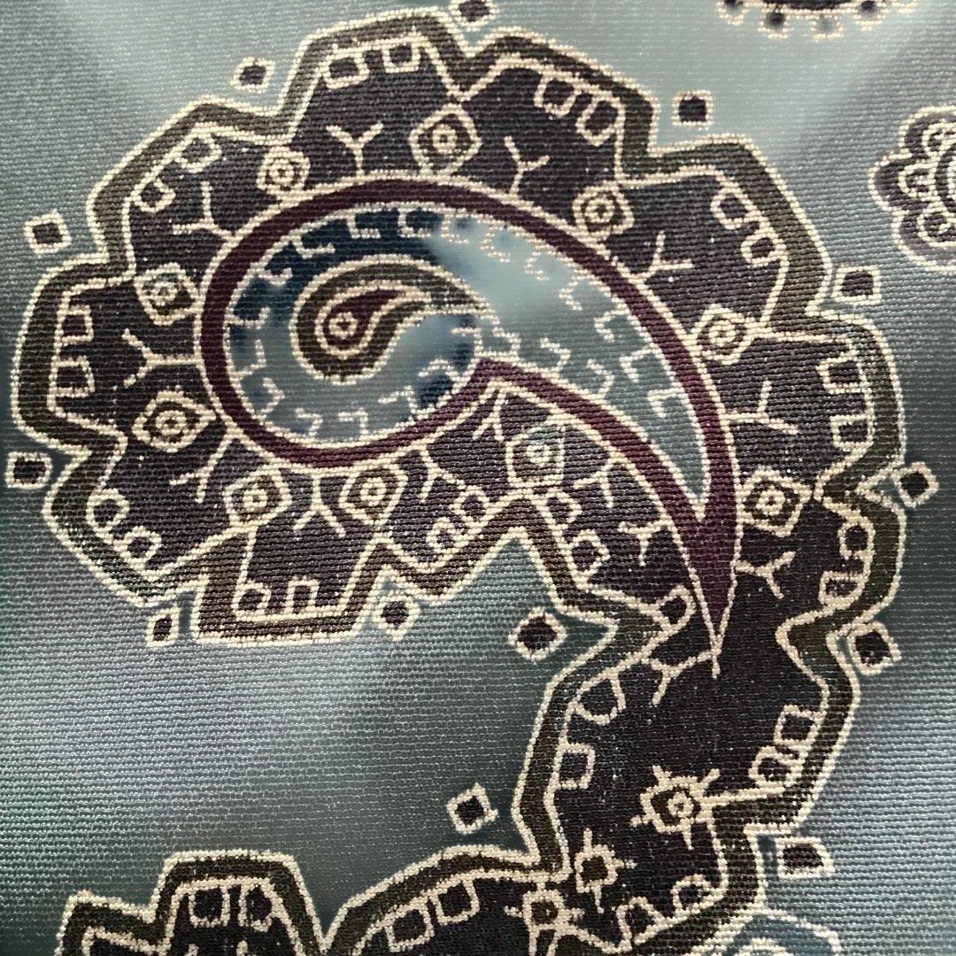 ほぼ未使用品　大変レアなペイズリー柄の袷小紋　個性的な着こなしを目指される方に。