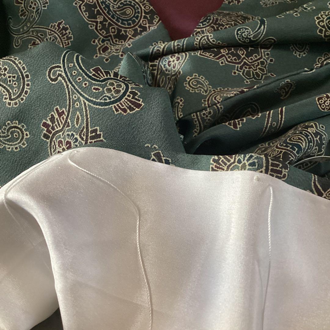 ほぼ未使用品　大変レアなペイズリー柄の袷小紋　個性的な着こなしを目指される方に。