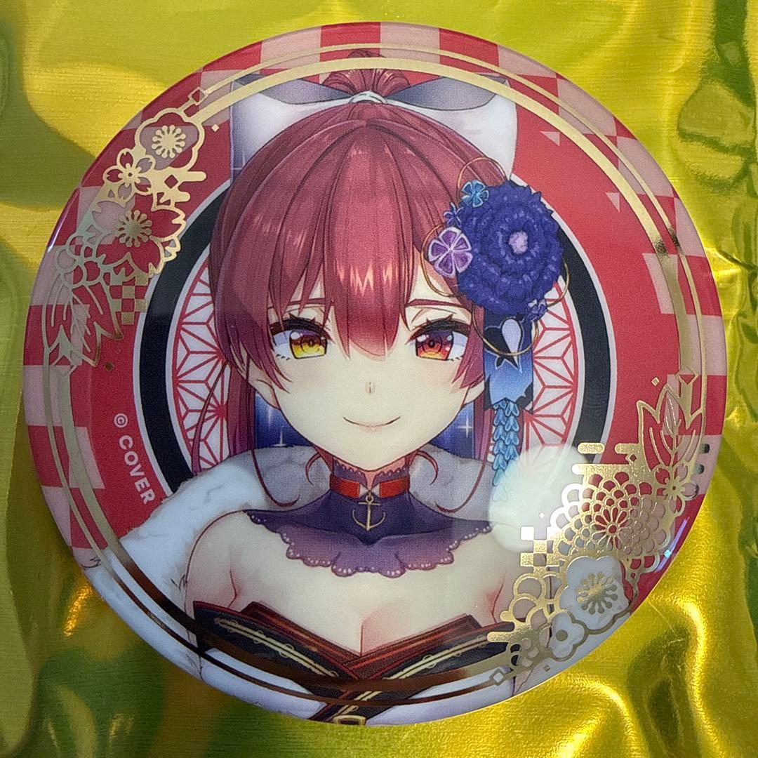 宝鐘マリン ホロライブ ランダム箔押し缶バッジ 正月衣装ver.