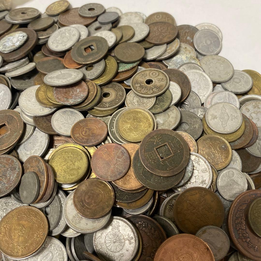 日本の古銭 明治 大正 昭和 レトロ まとめ売り 正味4.6Kg NO.51