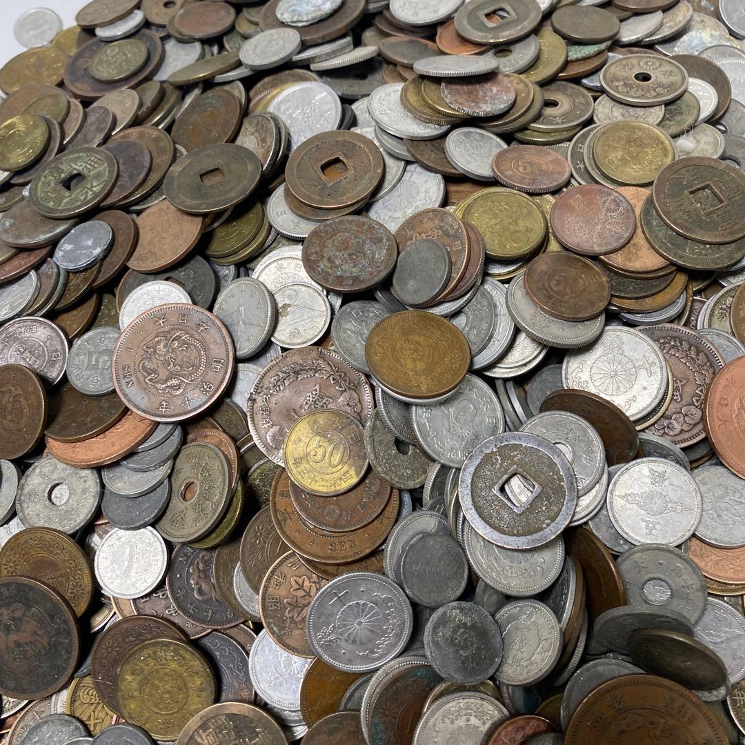 日本の古銭 明治 大正 昭和 レトロ まとめ売り 正味4.6Kg NO.51