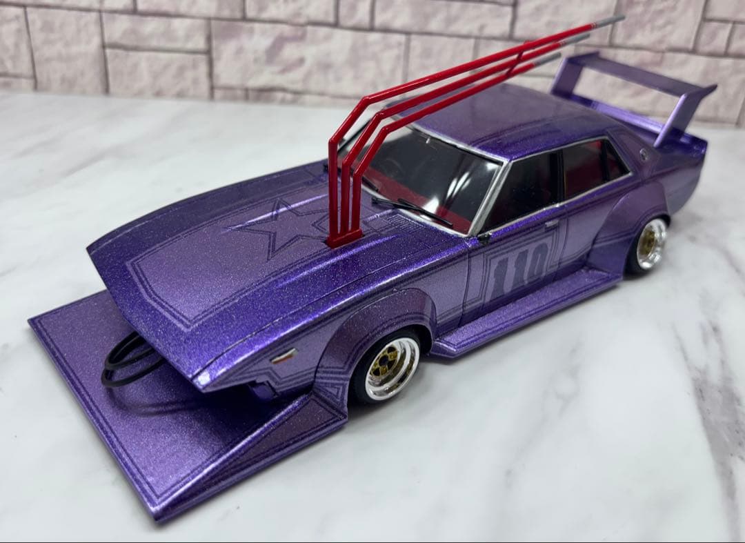 アオシマ　ケンメリ4ドア　完成品　1/24 メタリックブルー