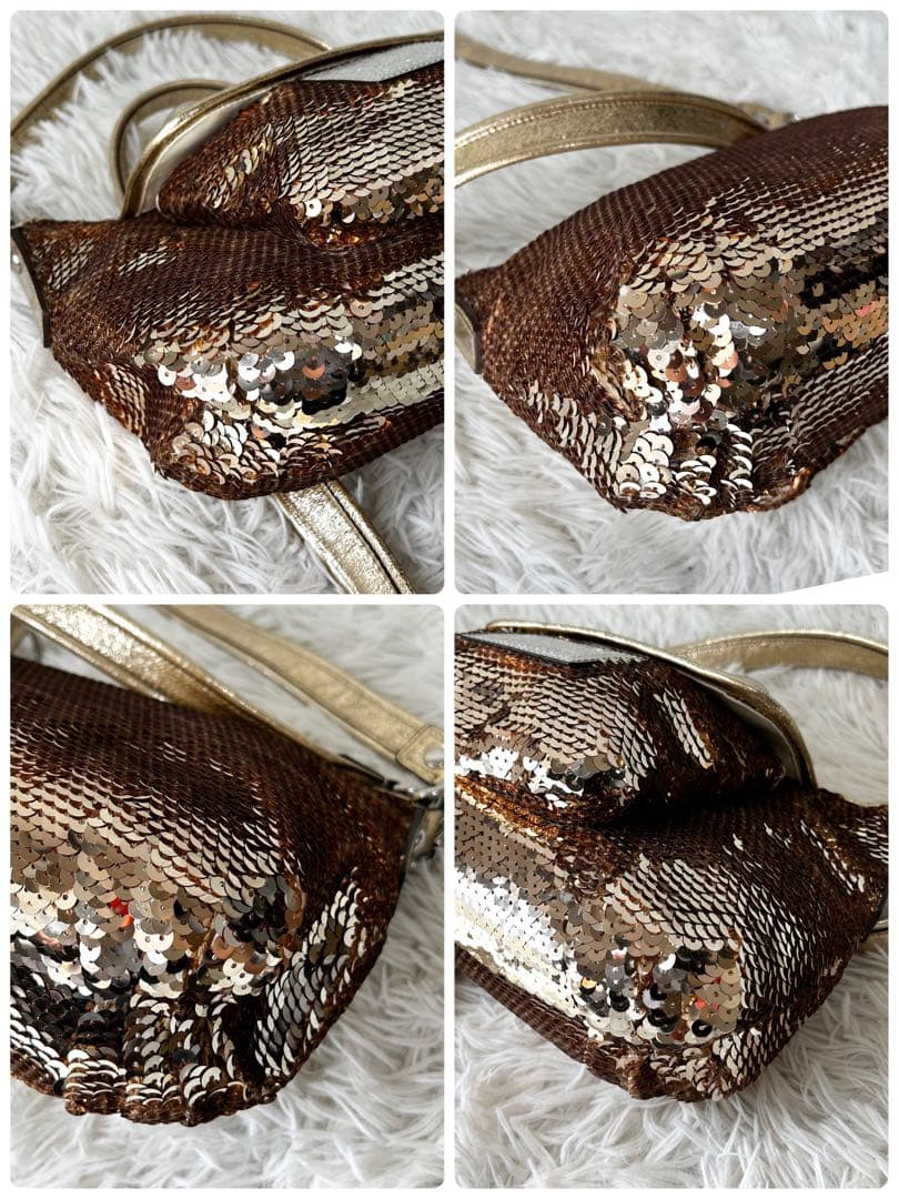 バッグ Rare Coach Poppy Sequin Spotlight 2way