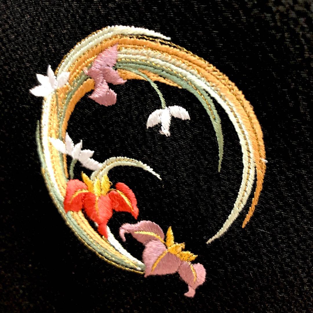 ■黒■無地振袖■刺繍■正絹黒振袖フルセット■成人式■振袖一式