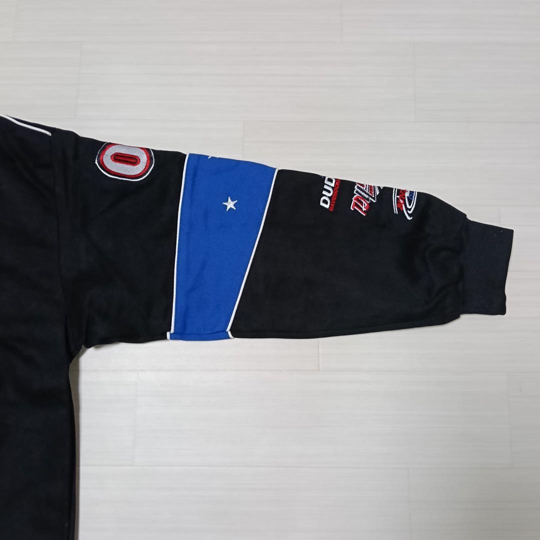 ミッキーマウス レーシングジャケット 刺繍 ワッペン ディズニー ブラック