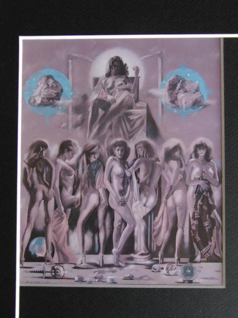 飯田四郎、天上の詩’99（Ｉ）、希少画集画、新品高級額・額装付、状態良好