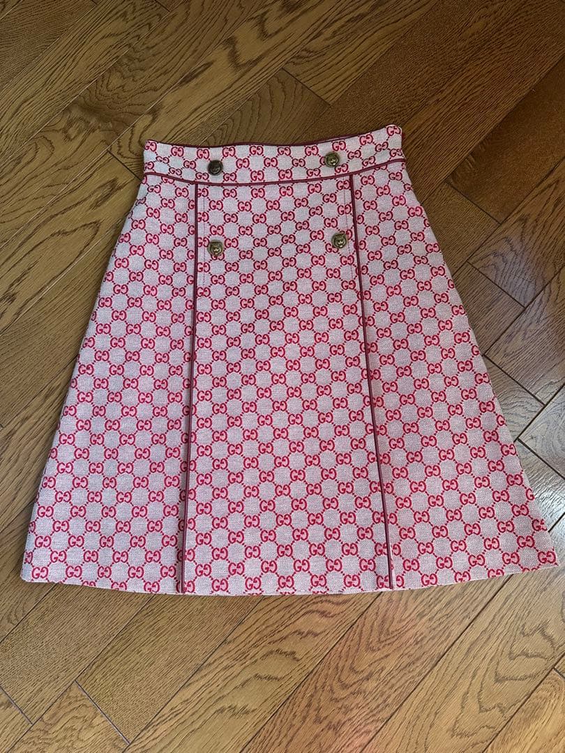 Gucci GG柄キャンバスAラインスカート