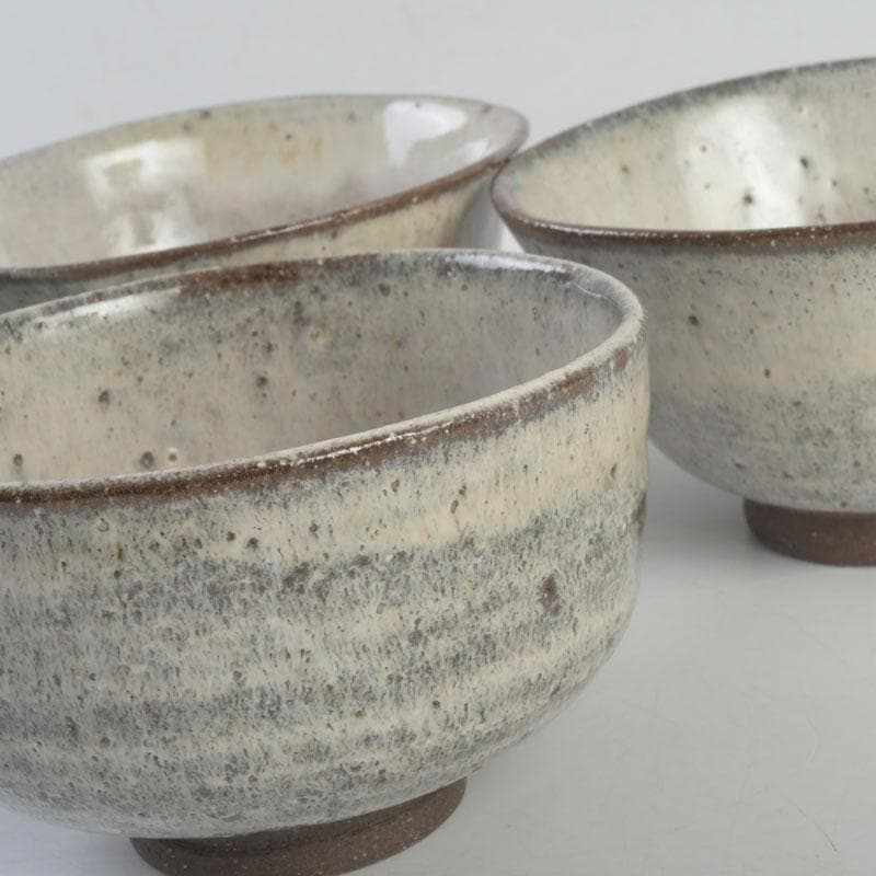 ゆき　茶道具　三蔵窯　粉引など　数茶碗六種十二客　時代箱付　M　9536A