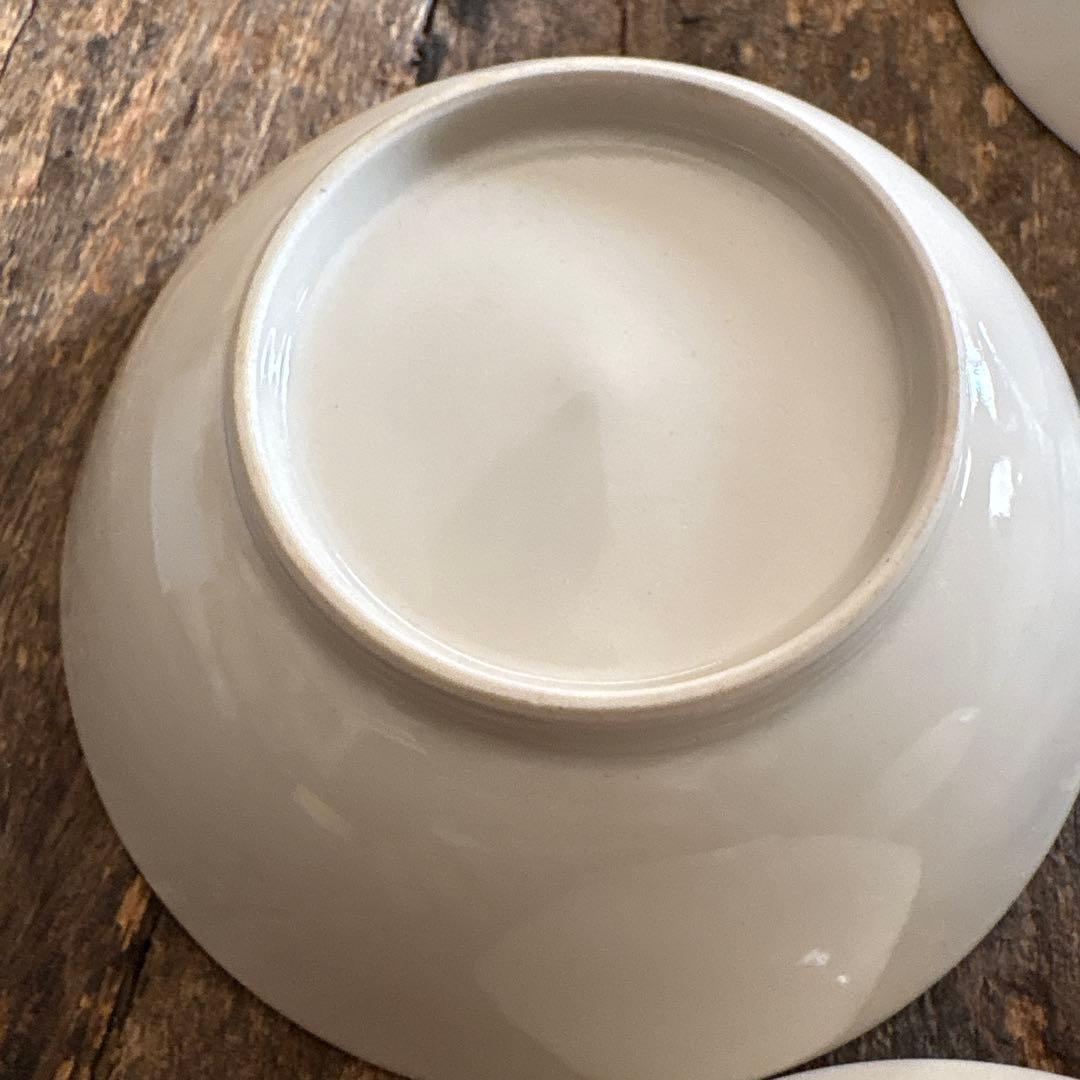 希少　砥部焼　淡黄磁　深皿　五客　白磁　白高麗