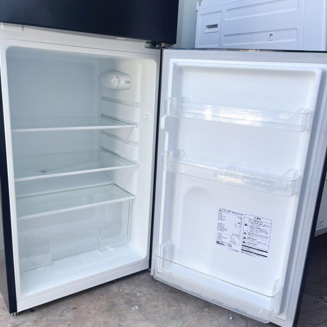 取付無料！コンパクト便利サイズ スタイリッシュダークシルバー冷蔵庫！洗濯機