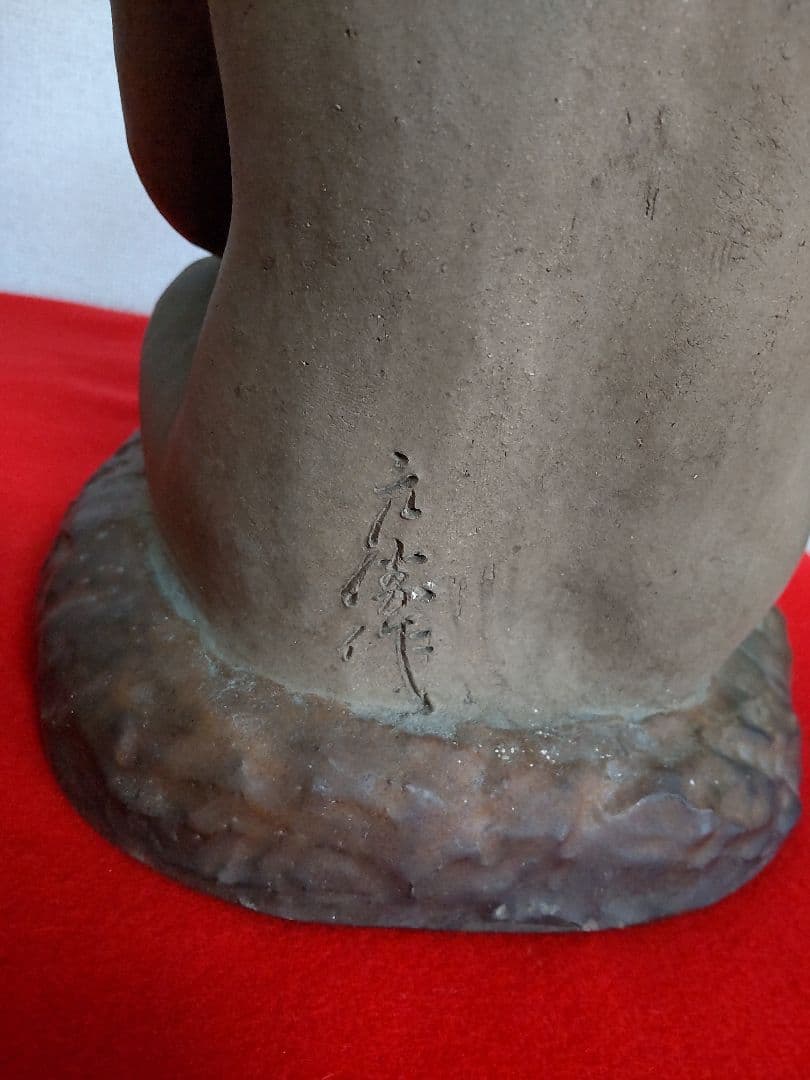 少女像置物/陶器