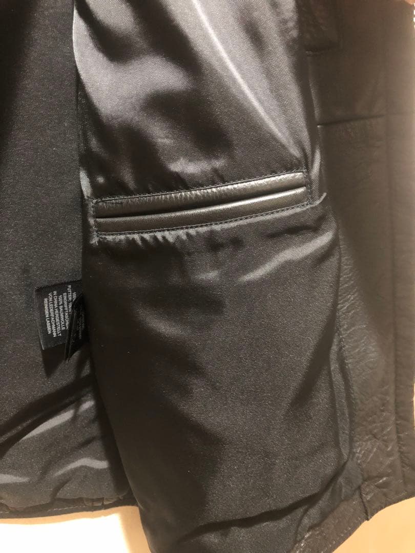 【美品】COACH　ジャケット牛革ブラックコーチ　シングXS S相当 国内正規品