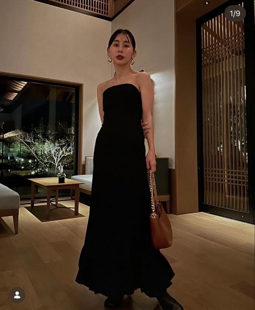 ameri vintage ロングドレス　ブラック　S 新品未使用