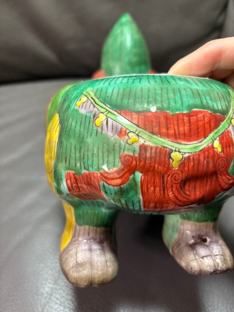 獅子　蓋付き香炉　香炉　置物