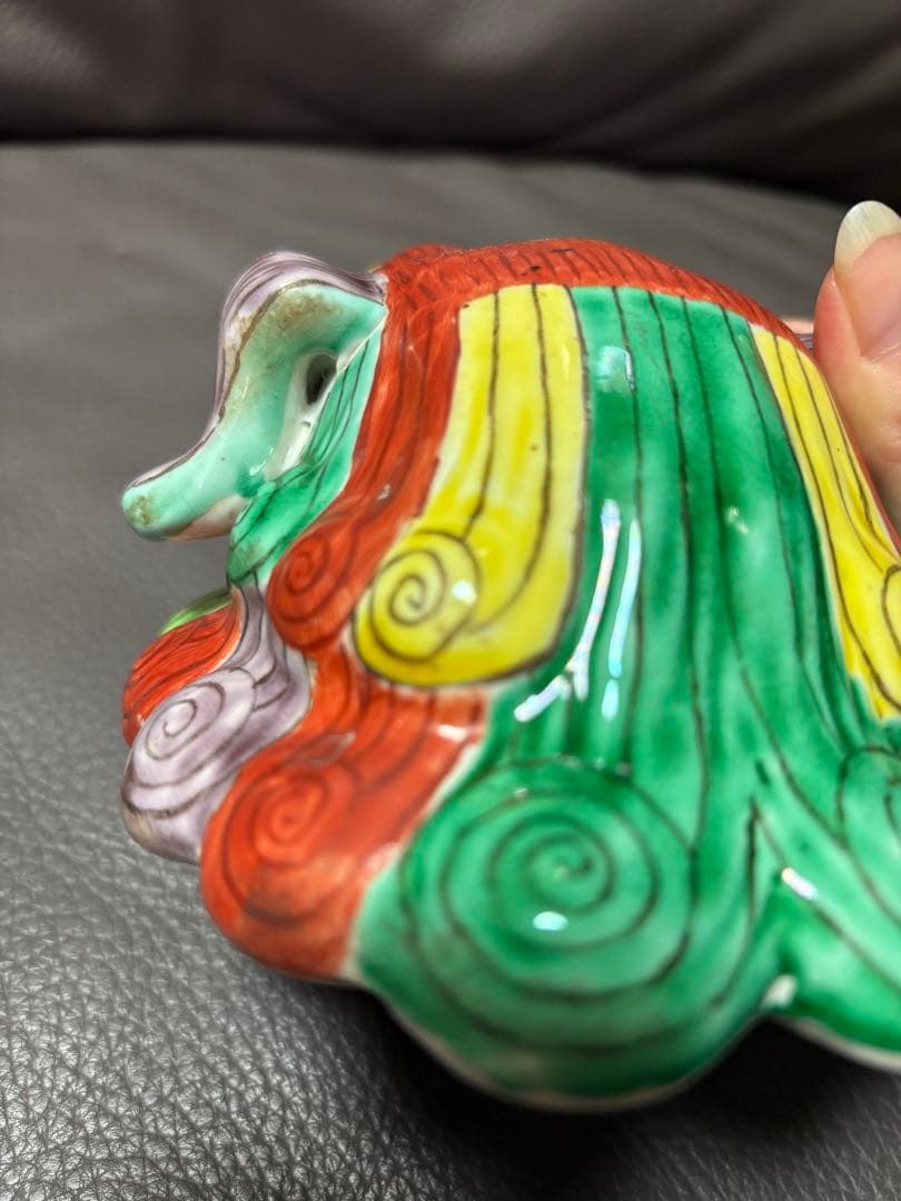 獅子　蓋付き香炉　香炉　置物