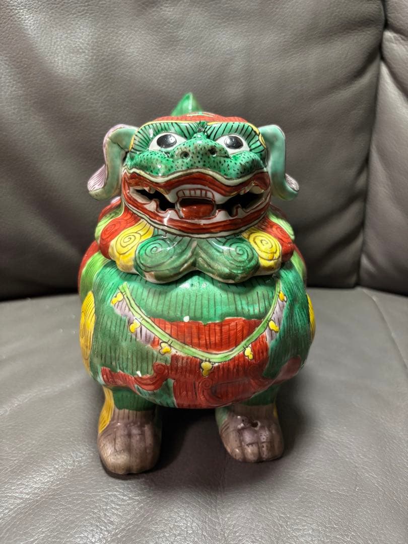 獅子　蓋付き香炉　香炉　置物