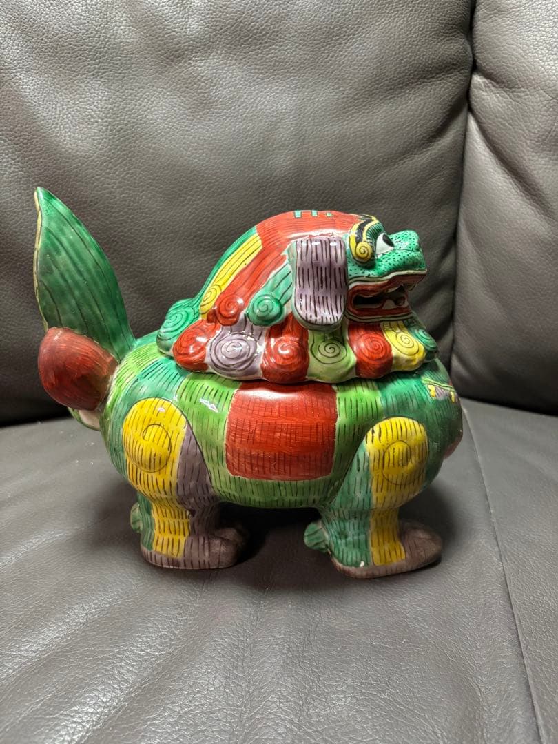 獅子　蓋付き香炉　香炉　置物